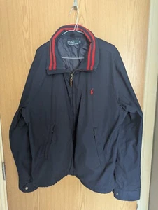 Vintage Polo Ralph Lauren Retford Mens Blue Hidden Hood Windbreaker Jacket - Picture 1 of 10