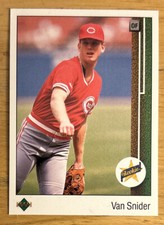 1989 Upper Deck Van Snider Baseball Rookie Card (RC) #23 Reds OF High-Grade NM
