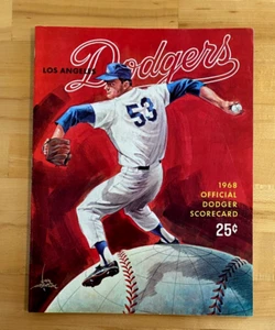 1968 LA Dodgers vs San Francisco Giants Scored Program - Picture 1 of 3