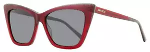 Jimmy Choo Katzenauge Sonnenbrille Lucine DXLT4 roter Glitzer 55 mm - Bild 1 von 2