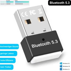 USB Bluetooth 5.3 Adapter PC Dongle Stick 20m Reichweite PC Laptop Maus Tastatur - Bild 1 von 5