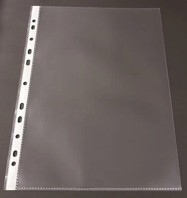 EXTRA STARKE A4 Prospekthülle 120my 0,12mm Klarsichthülle, Abheftrand GLASKLAR