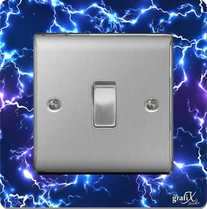 Interruptor de luz simple/enchufe placa de dedo acrílico envolvente azul eléctrico sr4 - Imagen 1 de 1