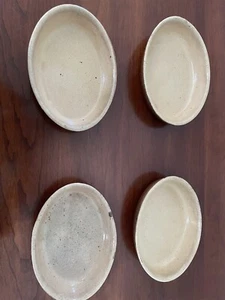 4 Vintage La Bourguignonne 7 “ Oval French Handmade Pottery Casserole Dish - Picture 1 of 6