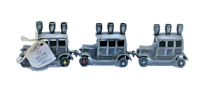 Lily Israel Children's Three Car Train Hanukkah Menorah - Picture 1 of 7