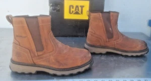 Botas de trabajo Caterpillar P90721 Chelsea beige oscuro talla 11 ligeramente usadas - Imagen 1 de 9
