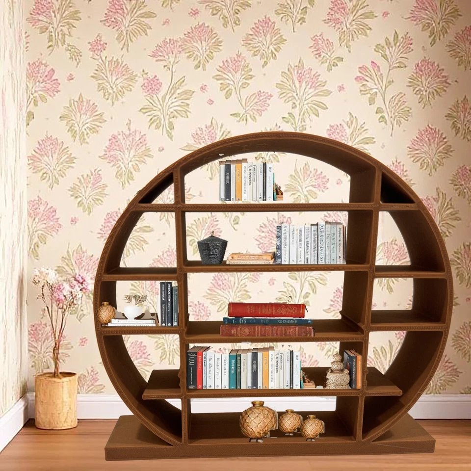 Muebles para muñecas escala 1/6 ESTANTERÍA para casa de muñecas Barbie impresos en 3D - marrón Foto 1 de 3