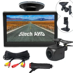 AHD Reversing Camera Waterproof Night Visin Camera w/ 5" Car Rear View Monitor - Picture 1 of 24