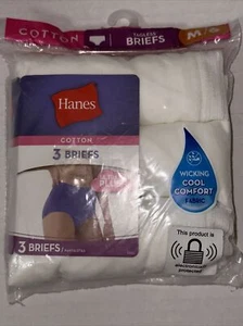 Paquete de 3 calzoncillos de algodón blancos sin etiquetas talla 6 tela absorbente Hanes nuevos en paquete - Imagen 1 de 22