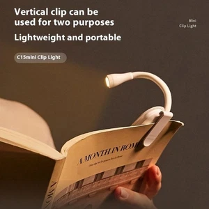 Mini LED Book Light Eye Protection Adjustable Clip 360° Flip Study Lamp 3 Colors - Bild 1 von 14