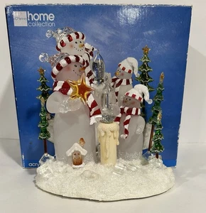 Frosted Acrylic Light Up Snowman JC Penny Home Collection Table Display Decor - Picture 1 of 18