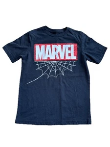 Marvel Spider-Man Front/Back Graphic Black T-Shirt Kids Small 6/7 - Picture 1 of 3