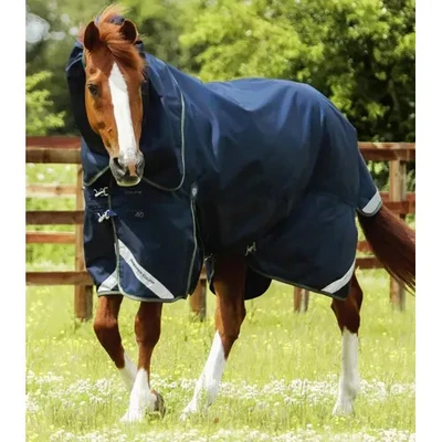 Premier Equine 40g Titan Turnout Rug With Snug-Fit Neck Cover in Navy - Image 1 of 4