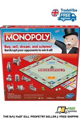 Monopoly Classic Edition Board Game Family Strategy  8+ Kids Adults 2-6 Players - Image 1 of 4