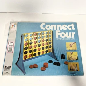 Vintage Connect Four Vertical Checkers Game 1974 Milton Bradley 4430 NOS READ - Picture 1 of 18