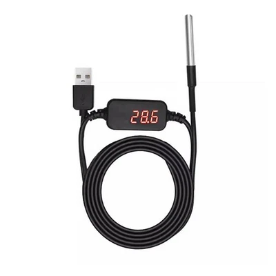 High Precision USB Temperature Sensor Acquisition and Display Module w/ 3M Cable - Image 1 of 4