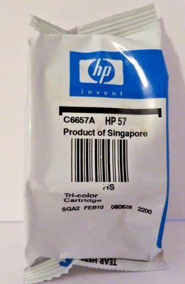 Genuine HP 57 Tri-Color Ink Cartridge C6657A SEALED No Box NEW - Image 1 of 3