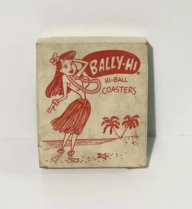 Vintage Bally-Hi Hi-Ball Coasters Original Box 4 Rubber Breast Coasters Erotic - Picture 1 of 7
