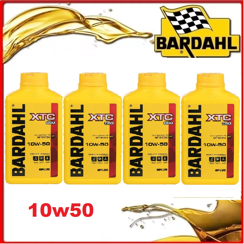 Olio motore BARDAHL moto 4 LITRI XTC C60 10W50 Bardahl motore 4T 100% SINTETICO - Immagine 1 di 4