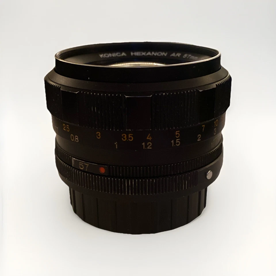 Konica Hexanon AR 57mm f/1.4 Prime Lens Vintage AR Mount - Image 1 of 3