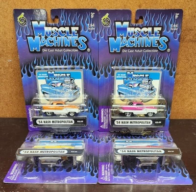 (4) Máquinas musculares Funline 2003 escala 1:64 • Lote Nash Metropolitan 1954 Foto 1 de 4