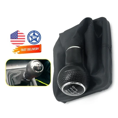 For Volkswagen Jetta 2002-2012 5 Speed Gear Shift Knob Lever Shifter Gaiter Boot - Image 1 of 4
