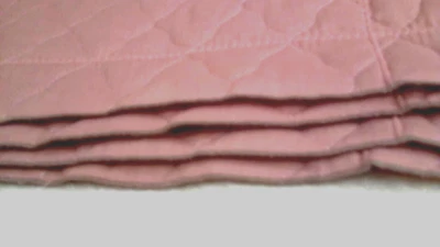 Mauve Beige Set Of 4 Qilted Placemats 17" x 12" Mach Thread Hem NT No Flaws - Image 1 of 4