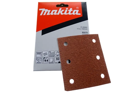 Schleifpapier Makita Klettbefestigung 114 x 102mm K60 Pack à 10 St. Körnung 60