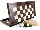 Magnifique Classique Ebenholz Optique Backgammon Tavla XXL