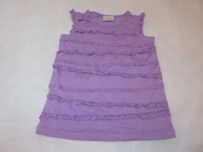 Top Hanna Andersson Niñas Volantes Sin Mangas Púrpura 130 EE. UU. 8 USADO EN EXCELENTE ESTADO Foto 1 de 3