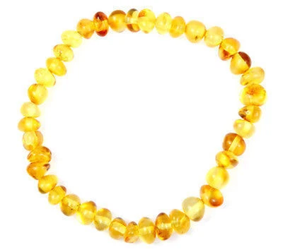 SILVERAMBER JEWELLERY 100% Genuine Amber Adult Bracelet - Elastic from UK Dristriibutor - BT0059