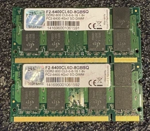 G.Skill 8GB KIT ( 2X 4GB ) DDR2 800Mhz SODIMM PC2-6400 Memory Ram **TESTED** - Picture 1 of 1