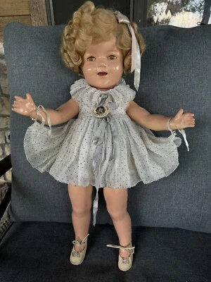 22" Shirley Temple 1930's Ideal Composition Doll All Original Clothes Shoes Pin - Image 1 of 4