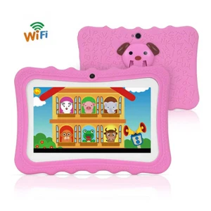 Kids Tablet Children Learning Computer WiFi Dual Cameras Silicone Case for Gifts - Picture 1 of 15