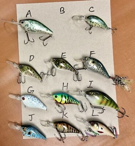 Set#3 Custom Painted Fishing Lure Crankbait Tater Hog Bass Walleye Striper New - Picture 1 of 3