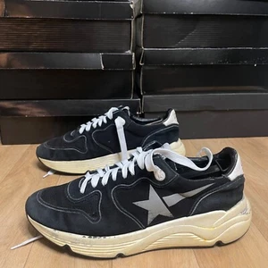 GOLDEN GOOSE GGDB RUNNING Sneakers BLACK Suede Leather MEN Low Top size 8US - Picture 1 of 24
