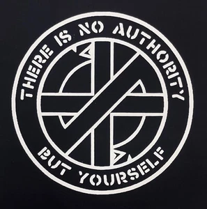 CRASS keine Autorität Big Back Patch Anarcho Punk Konflikt - Bild 1 von 1