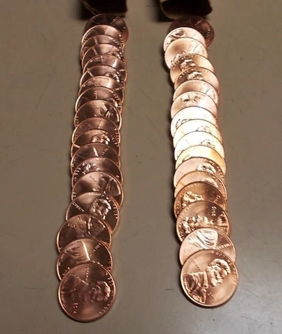 2014 P & 2015 P UNC. LINCOLN SHIELD PENNY ROLLS 1 UNC ROLL OF EACH DATE Cover