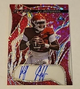 2023 FLASH Leaf Eclectic KJ Jefferson PINK Auto RC PR #4/7 - Picture 1 of 6
