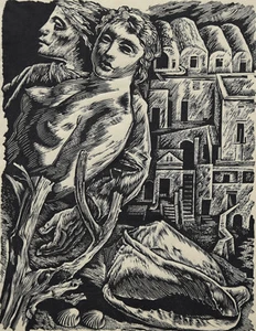 Hans Orlowski 1894-1967 Berlin / Holzschnitt "Erinnerung an Amalfi" (#411) 1944 - Picture 1 of 24