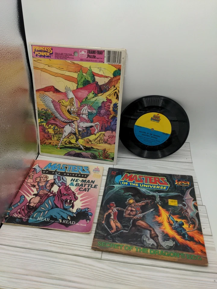 Lote de libros, discos, rompecabezas She-ra Masters Of The Universe MOTU He-Man Foto 1 de 4
