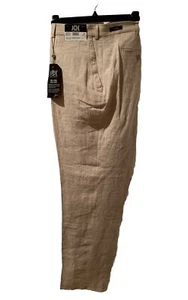 Joseph Abboud hellbraune Leinen-Chinohose Herren Strand Hochzeit Kreuzfahrt Neu mit Etikett Wählen Sie Ihre Größe - Bild 1 von 20