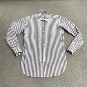 Turnbull & Asser Dress Shirt Mens 15 38 Blue White Button Up Business Career EUC - Picture 1 of 7