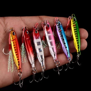 6er-Pack Metall Jig Köder Shore Casting Löffel Jigging Bass Salzwasser Angeln Tackle - Bild 1 von 4