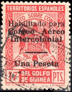 Guinea Esp. - Edi o 259 L - 1940/1941 - Emisión Provisional - Barra larga - Imagen 1 de 1