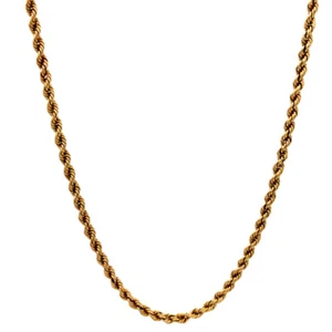 14kt Yellow Gold 20" Rope Chain - Picture 1 of 2