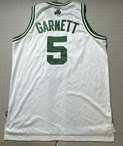 Boston Celtics Kevin Garnett #5 NBA Basketball White Adidas Jersey Size XL