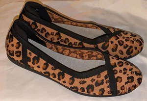 Clarks Womens Size 8.5 M Ballet Animal Print Cloudsteppers CushionSoft Shoes - Picture 1 of 11