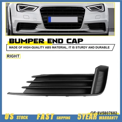 Front Bumper Fog Light Lamp Cover Grille For AUDI S3 A3 2013-17 Right Side RH H - Image 1 of 4
