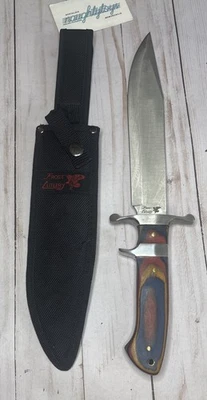 Frost Cutlery Bowie Frostwood Stainless Bowie Fixed Blade Knife w/ Sheath - Image 1 of 4